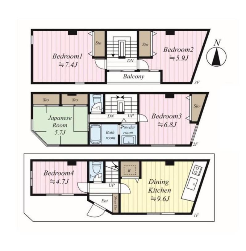 Shinjuku 5-Room Family House Токио Экстерьер фото