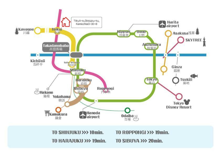 Shinjuku 5-Room Family House Токио Экстерьер фото